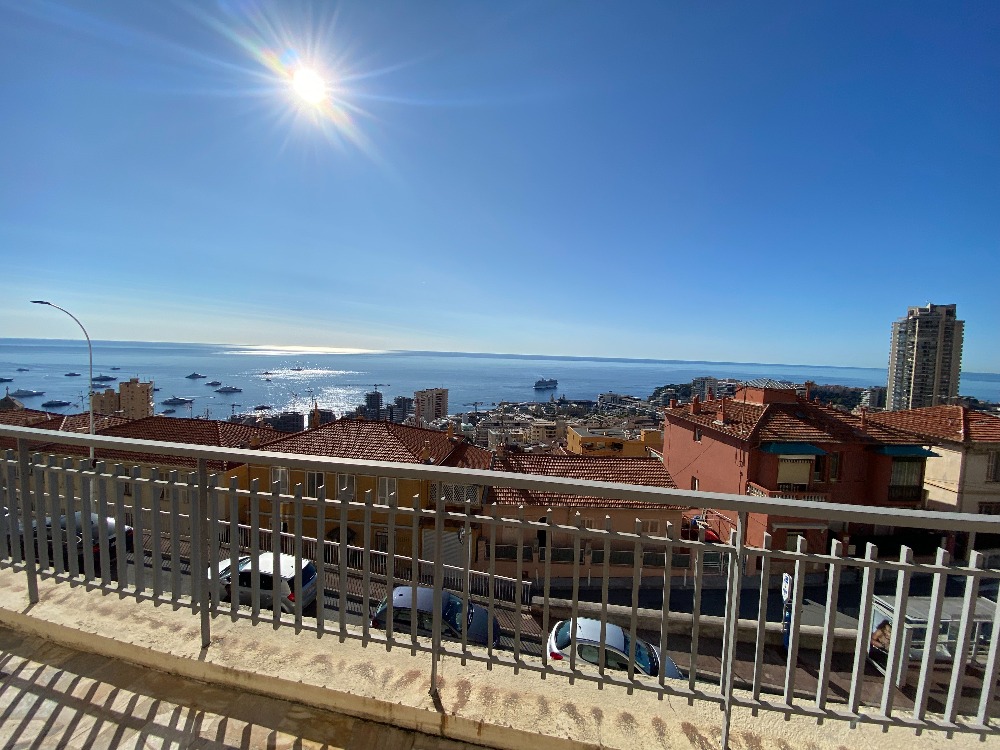 Studio rénové avec vue mer, limite Monaco
